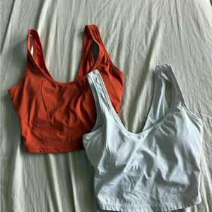 Cropped tank tops with build in bra